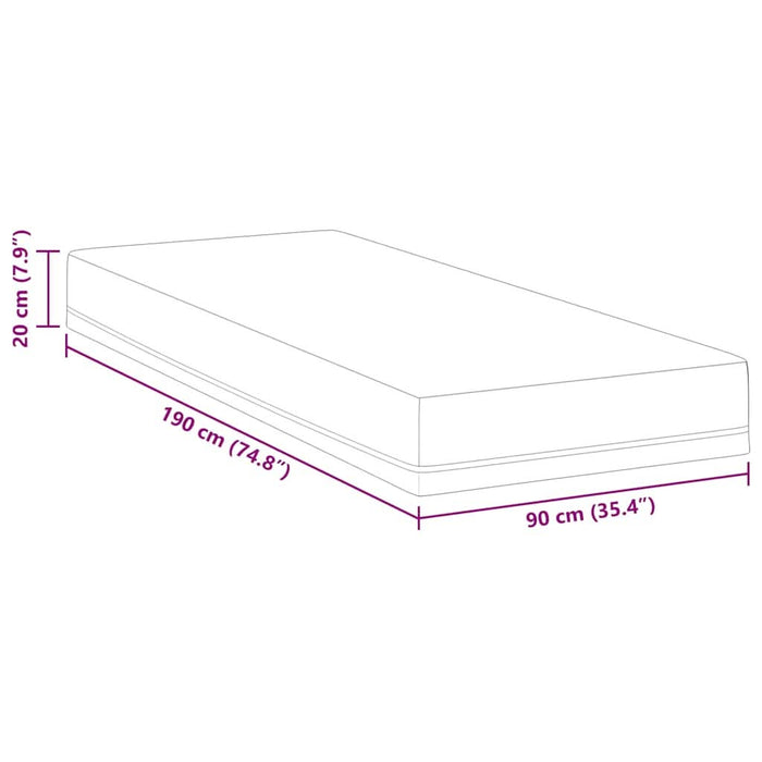 Saltele Alb, albastru 90 x 190 cm - WALTI WALTI