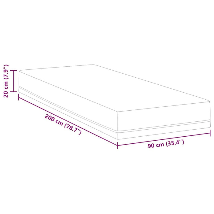Saltele Alb, albastru 90 x 200 cm - WALTI WALTI
