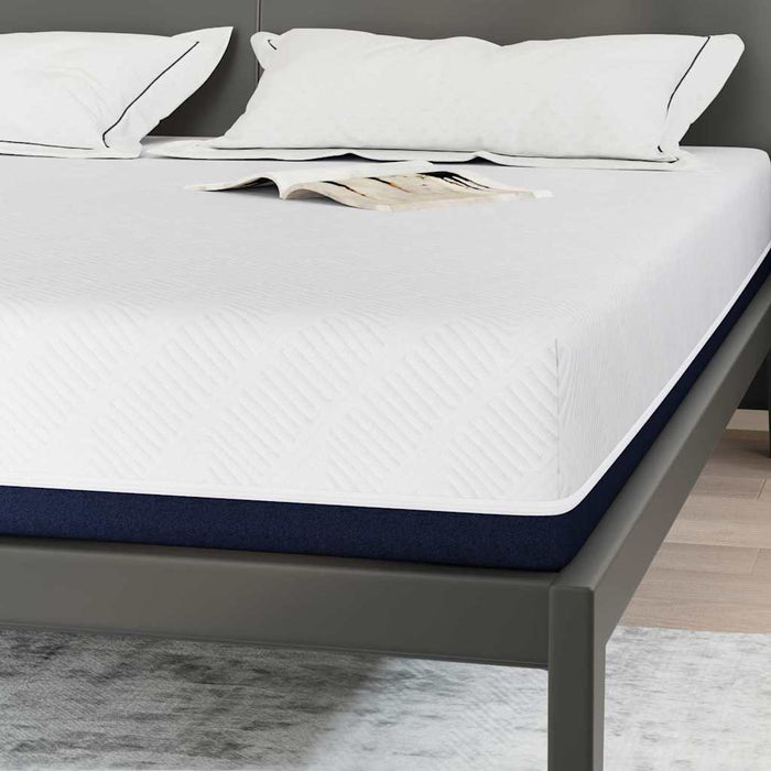 Saltea Alb și albastru 200 x 200 cm Material Jacquard - WALTI WALTI