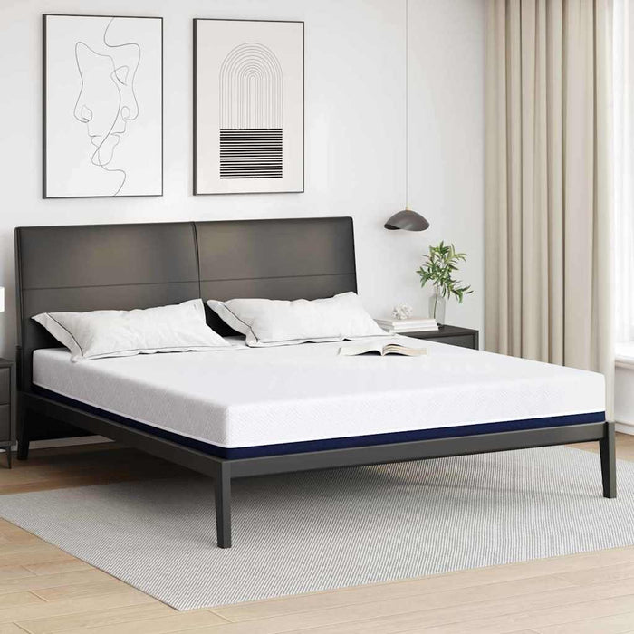 Saltea Alb și albastru 200 x 200 cm Material Jacquard - WALTI WALTI