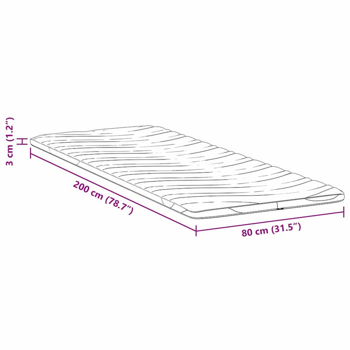 Păturile pentru saltea Alb 80 x 200 cm Polyester fără adeziv - WALTI WALTI