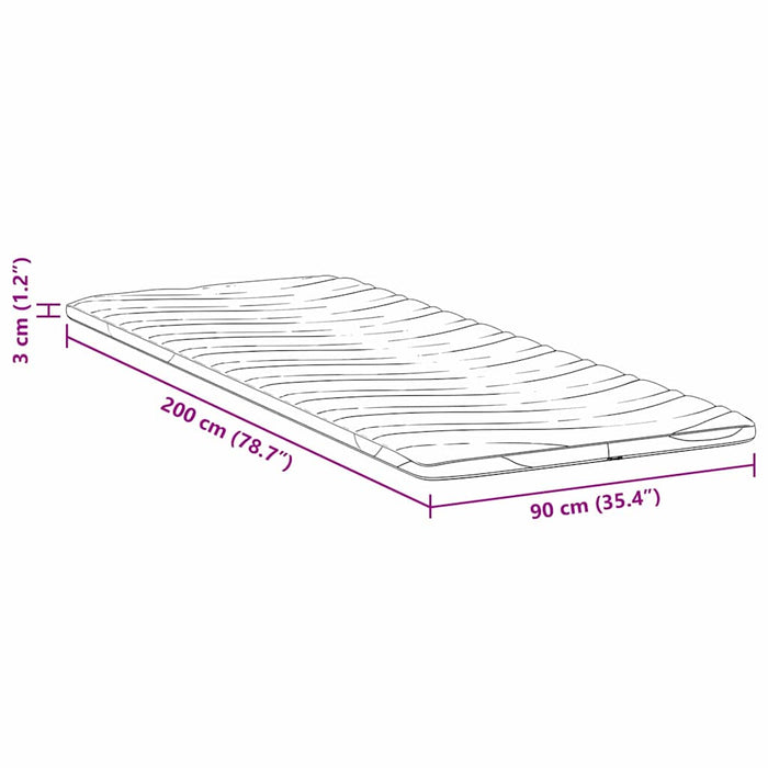 Păturile pentru saltea Alb 90 x 200 cm Polyester fără adeziv - WALTI WALTI