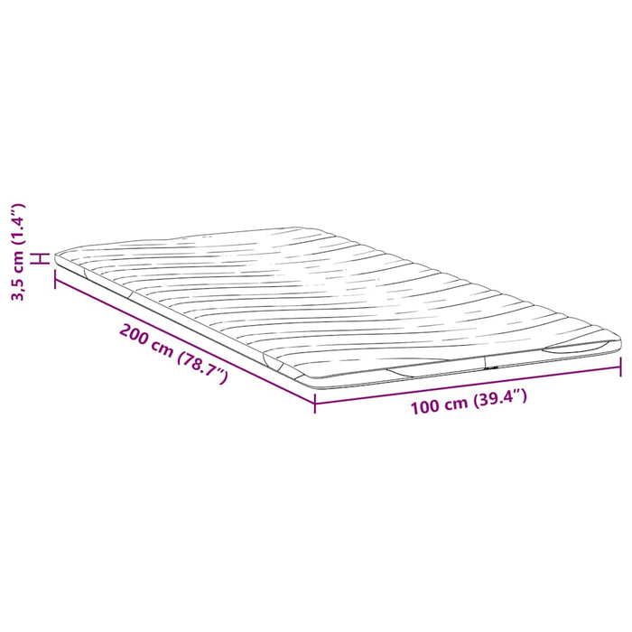 Păturile pentru saltea Alb 100 x 200 cm Polyester fără adeziv - WALTI WALTI