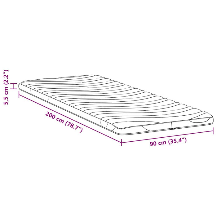 Păturile pentru saltea Alb 90 x 200 cm Polyester fără adeziv - WALTI WALTI