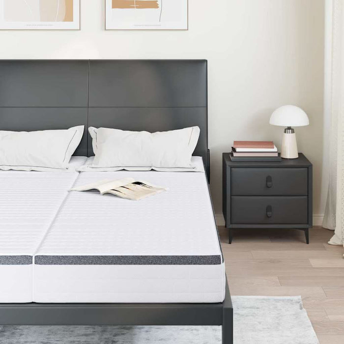 Saltele 2 pcs Alb, Gri 70 x 200 cm Țesătură tricotată - WALTI WALTI
