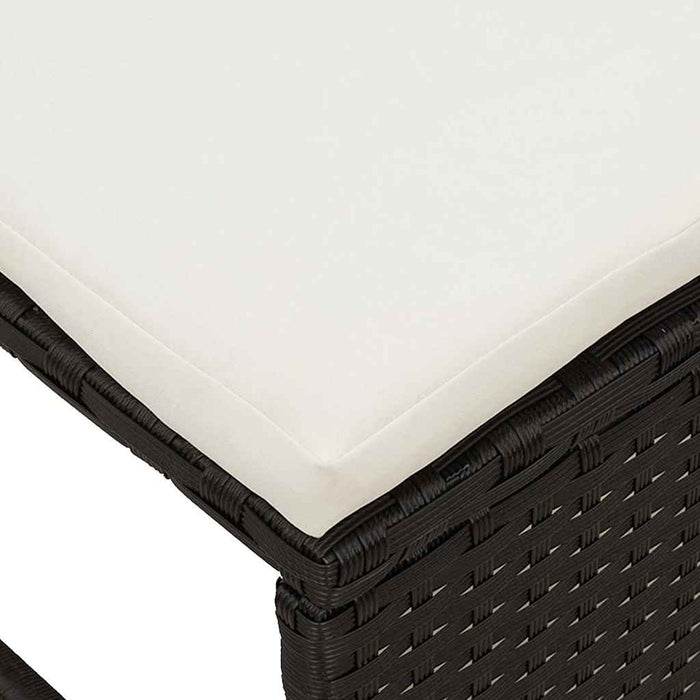 Set de canapele pentru grădină 6 pcs negru și crem poliratan - WALTI WALTI