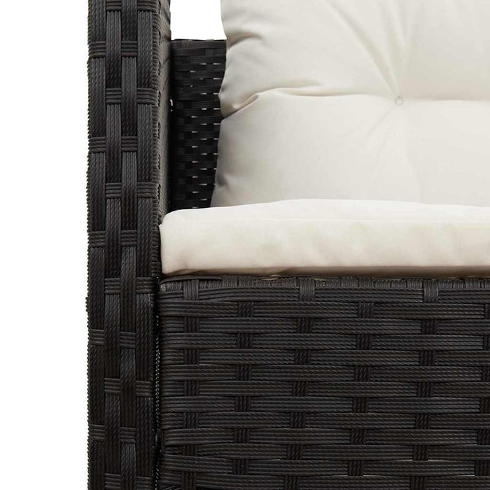 Set de canapele pentru grădină 6 pcs negru și crem poliratan - WALTI WALTI