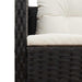 Set de canapele pentru grădină 6 pcs negru și crem poliratan - WALTI WALTI