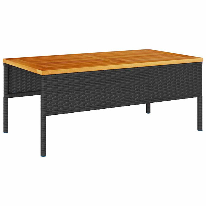 Set de canapele pentru grădină 6 pcs negru și crem poliratan - WALTI WALTI