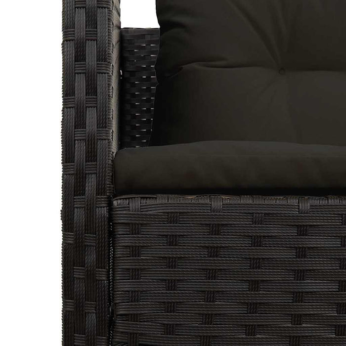 Set de canapele pentru grădină 6 pcs Negru poliratan - WALTI WALTI