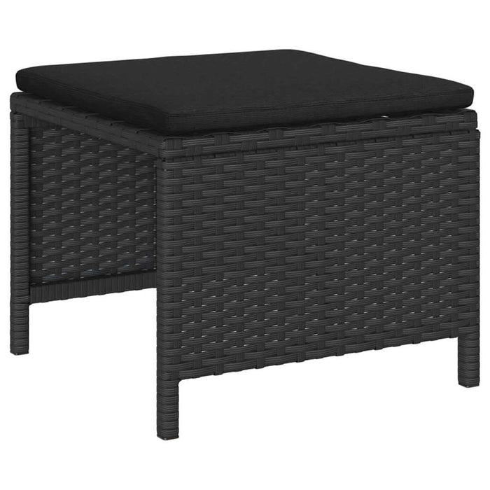 Set de canapele pentru grădină 6 pcs Negru poliratan - WALTI WALTI
