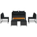 Set de canapele pentru grădină 6 pcs Negru poliratan - WALTI WALTI