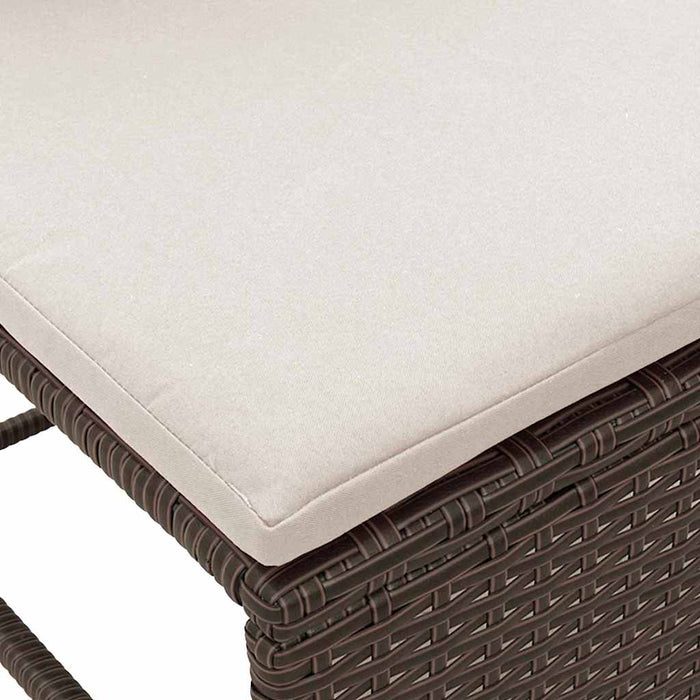 Set de canapele pentru grădină 6 pcs maro și crem poliratan - WALTI WALTI