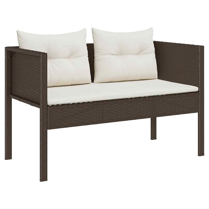 Set de canapele pentru grădină 6 pcs maro și crem poliratan - WALTI WALTI