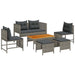 Set de canapele pentru grădină 6 pcs gri și gri închis - WALTI WALTI