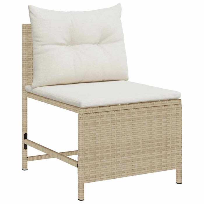 Set de canapele pentru grădină 6 pcs bej și crem poliratan - WALTI WALTI