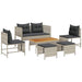 Set de canapele pentru grădină 6 pcs gri deschis și gri închis - WALTI WALTI