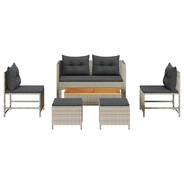 Set de canapele pentru grădină 6 pcs gri deschis și gri închis - WALTI WALTI
