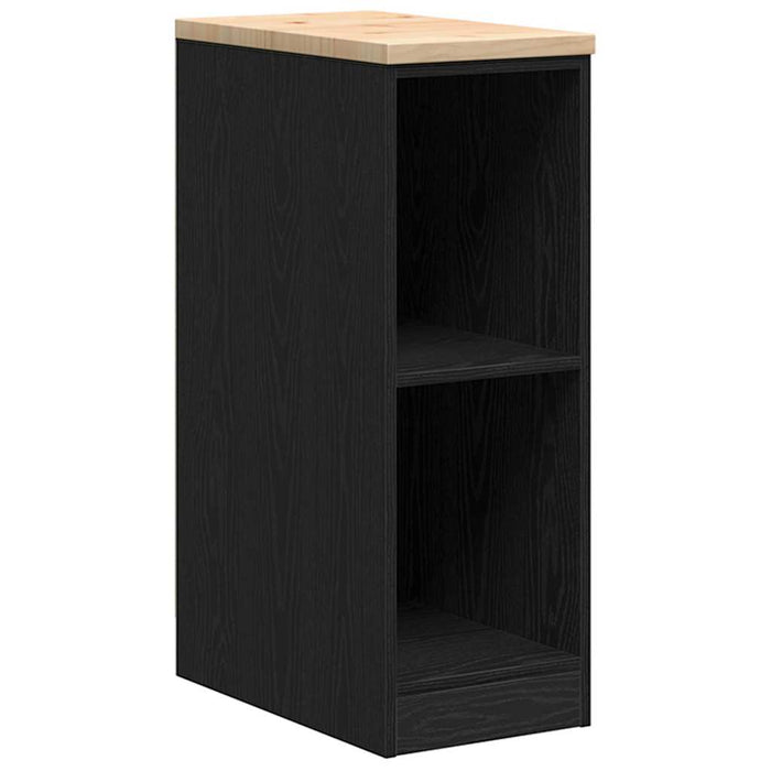 Dulap depozitare garaj negru 30x51x85 cm lemn masiv de pin - WALTI WALTI