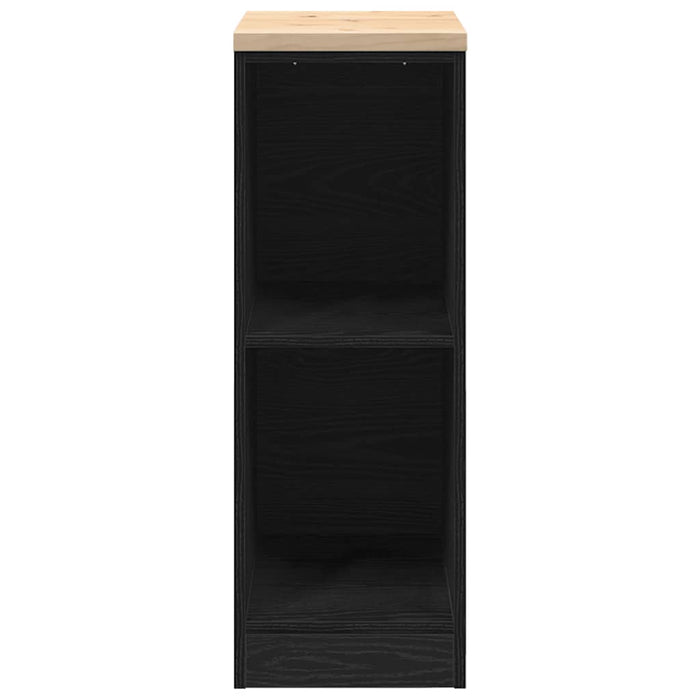 Dulap depozitare garaj negru 30x51x85 cm lemn masiv de pin - WALTI WALTI