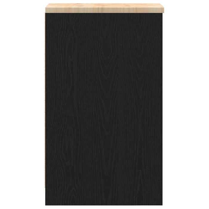 Dulap depozitare garaj negru 30x51x85 cm lemn masiv de pin - WALTI WALTI