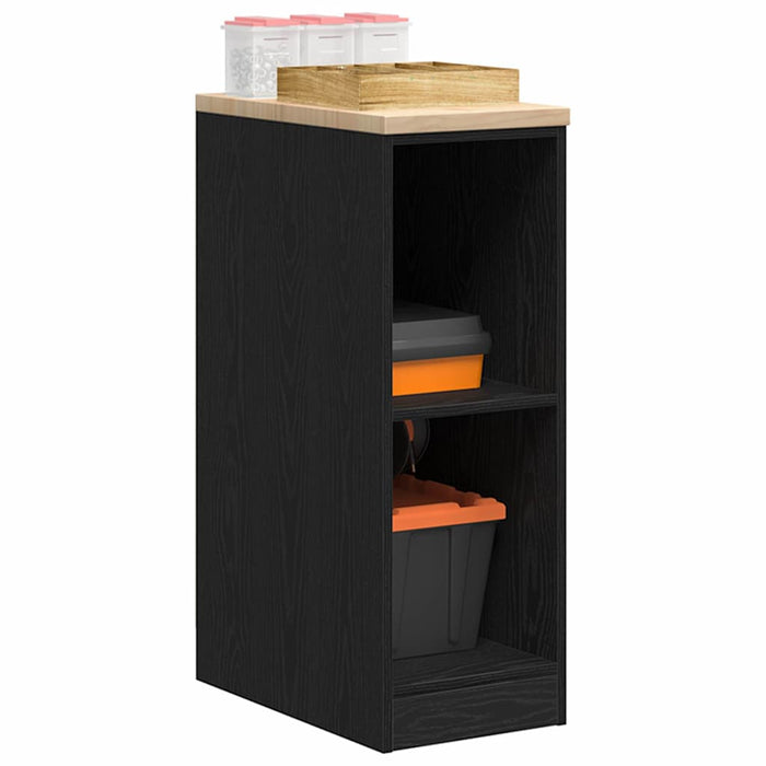 Dulap depozitare garaj negru 30x51x85 cm lemn masiv de pin - WALTI WALTI