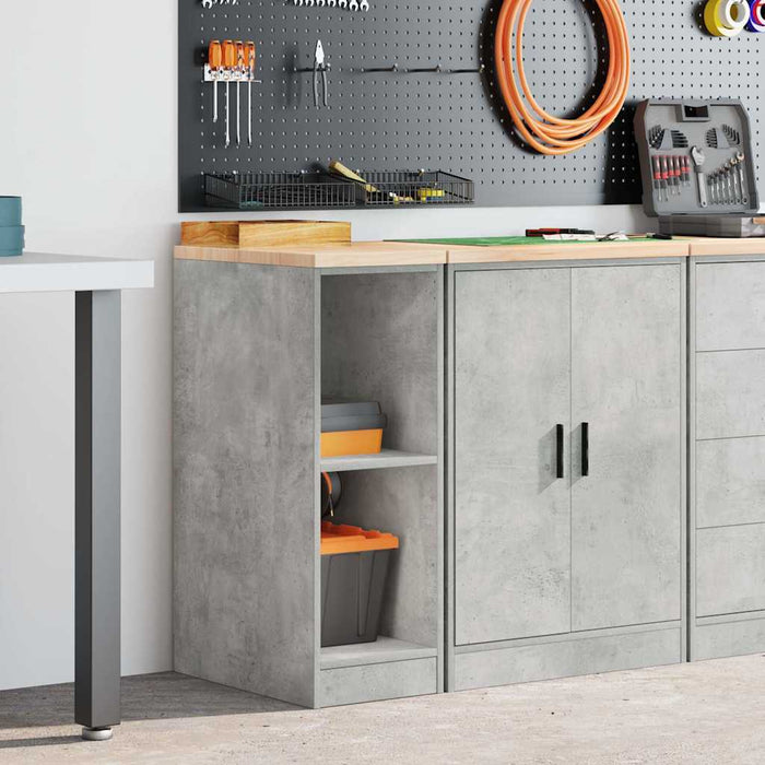 Dulap depozitare garaj Beton Gri 30x51x85 cm lemn masiv de pin - WALTI WALTI