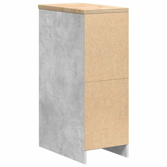 Dulap depozitare garaj Beton Gri 30x51x85 cm lemn masiv de pin - WALTI WALTI