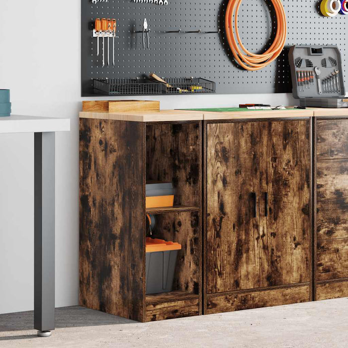 Dulap de depozitare pentru garaj stejar afumat 30x51x85 cm - WALTI WALTI