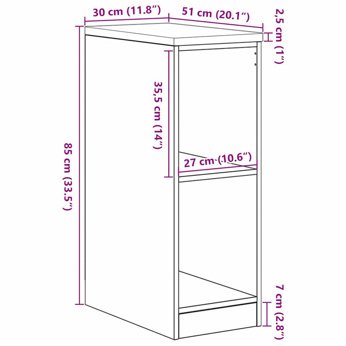 Dulap depozitare garaj gri Sonoma 30x51x85 cm - WALTI WALTI