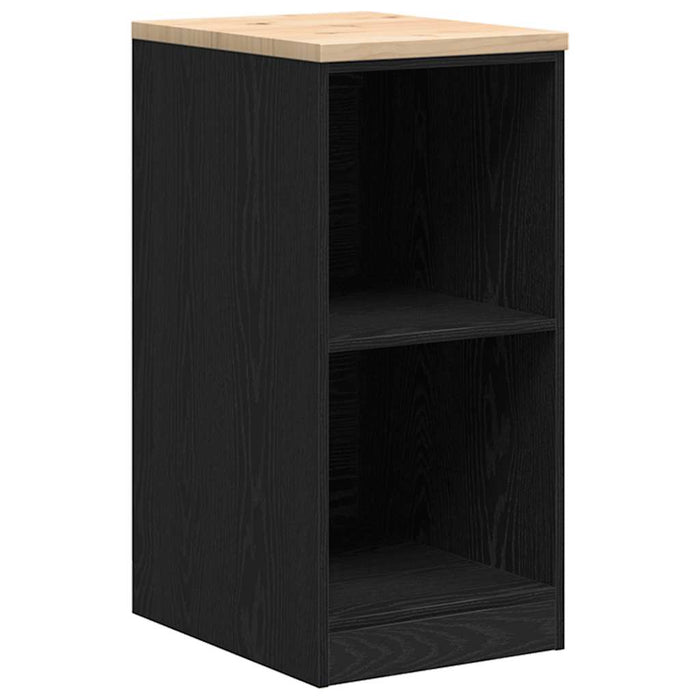 Dulap depozitare garaj negru 40x51x85 cm lemn masiv de pin - WALTI WALTI