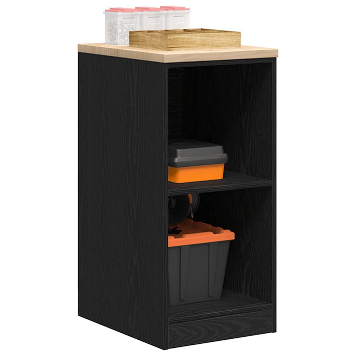 Dulap depozitare garaj negru 40x51x85 cm lemn masiv de pin - WALTI WALTI