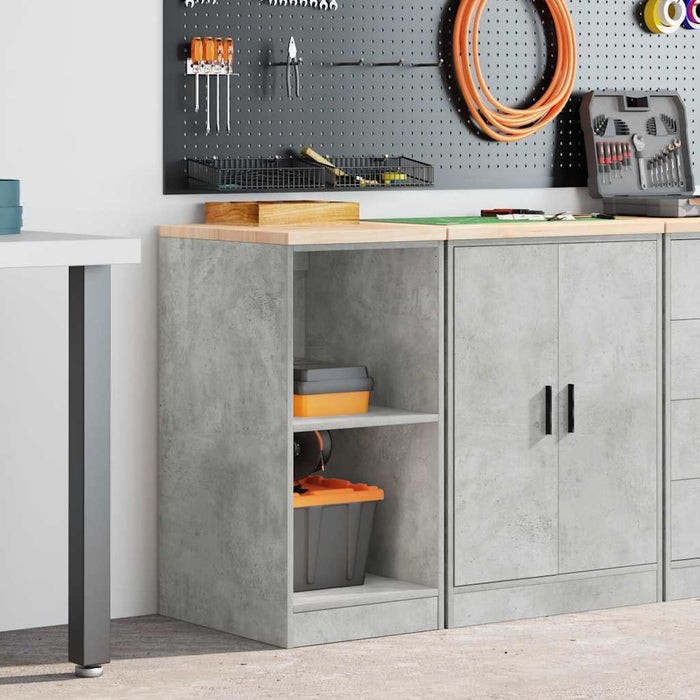 Dulap depozitare garaj Beton Gri 40x51x85 cm lemn masiv de pin - WALTI WALTI