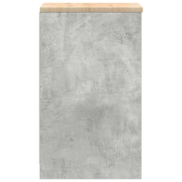 Dulap depozitare garaj Beton Gri 40x51x85 cm lemn masiv de pin - WALTI WALTI