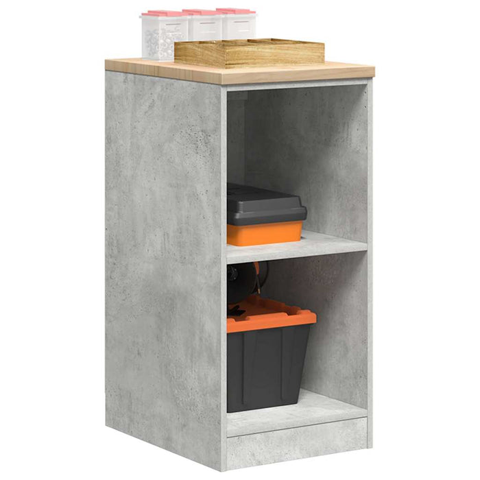 Dulap depozitare garaj Beton Gri 40x51x85 cm lemn masiv de pin - WALTI WALTI