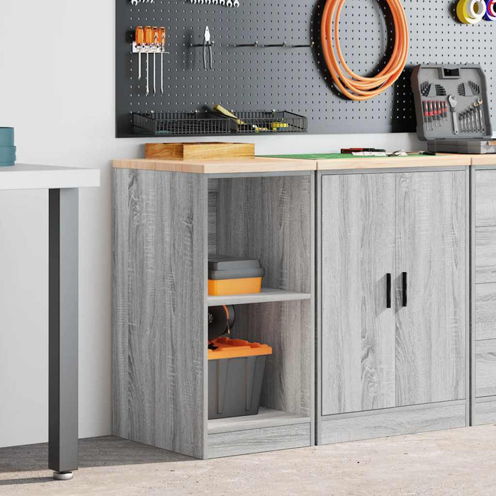 Dulap depozitare garaj gri Sonoma 40x51x85 cm lemn masiv de pin - WALTI WALTI