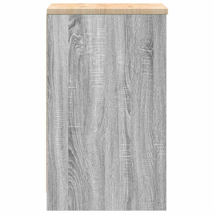 Dulap depozitare garaj gri Sonoma 40x51x85 cm lemn masiv de pin - WALTI WALTI