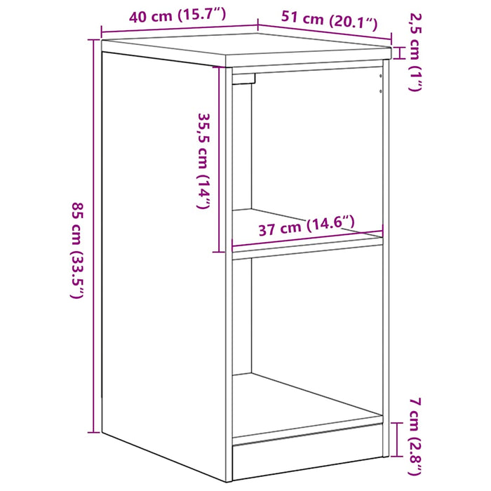 Dulap de depozitare pentru garaj Stejar maro 40x51x85 cm WALTI