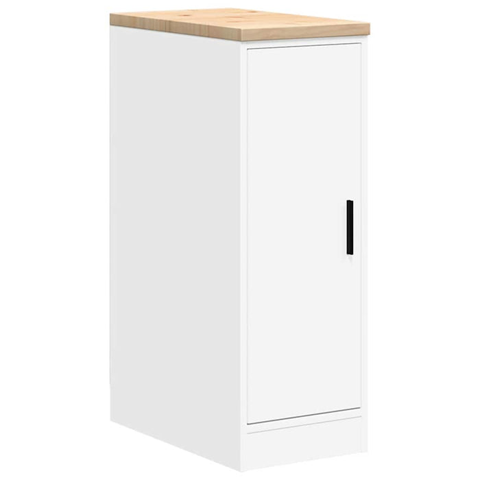 Dulap depozitare garaj alb 30x51x85 cm lemn masiv de pin - WALTI WALTI