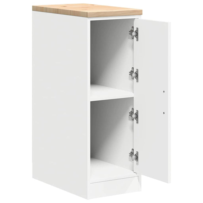 Dulap depozitare garaj alb 30x51x85 cm lemn masiv de pin - WALTI WALTI