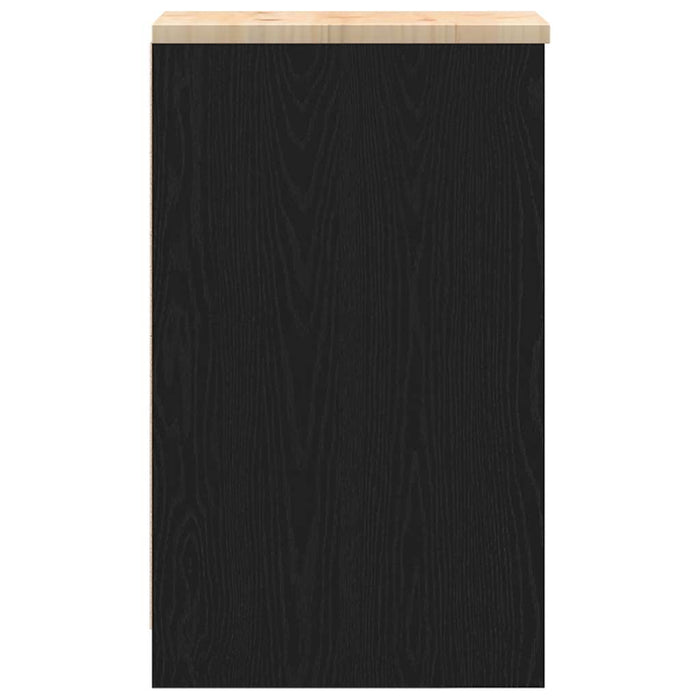 Dulap depozitare garaj negru 30x51x85 cm lemn masiv de pin - WALTI WALTI