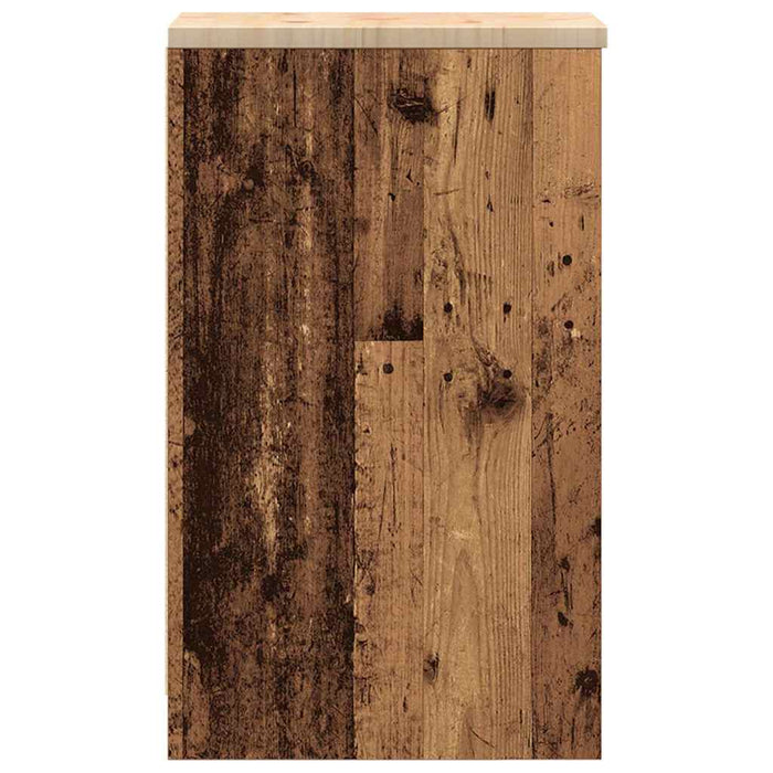 Dulap depozitare garaj lemn vechi 30x51x85 cm lemn masiv de pin - WALTI WALTI