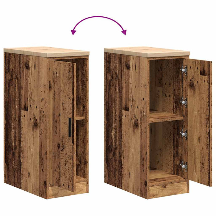Dulap depozitare garaj lemn vechi 30x51x85 cm lemn masiv de pin - WALTI WALTI