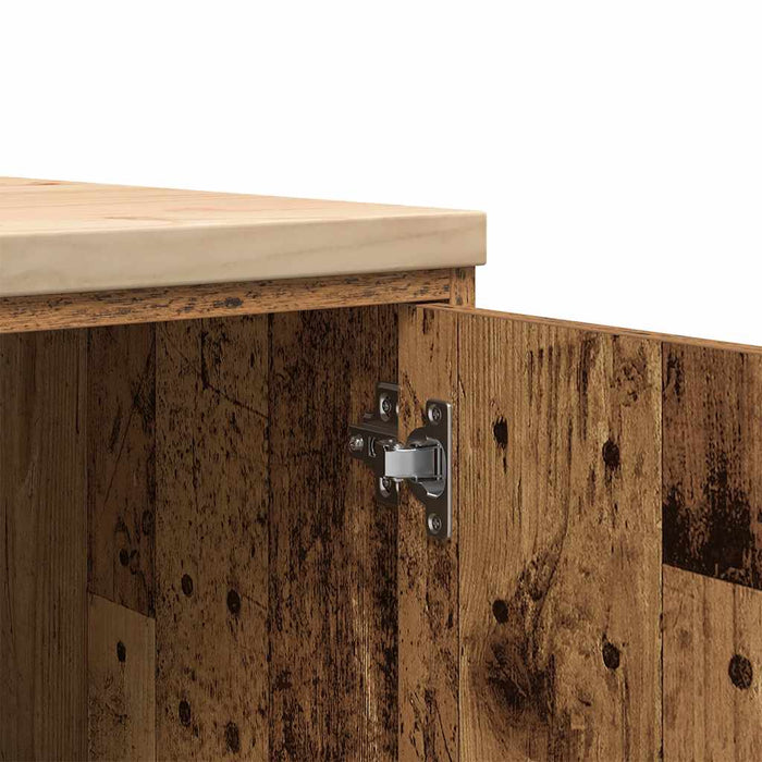 Dulap depozitare garaj lemn vechi 30x51x85 cm lemn masiv de pin - WALTI WALTI