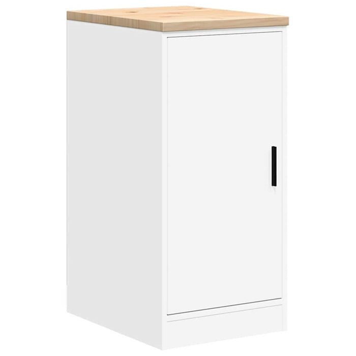Dulap depozitare garaj alb 40x51x85 cm lemn masiv de pin WALTI