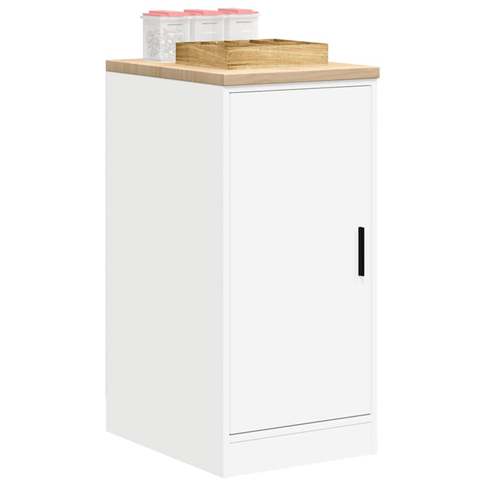 Dulap depozitare garaj alb 40x51x85 cm lemn masiv de pin WALTI