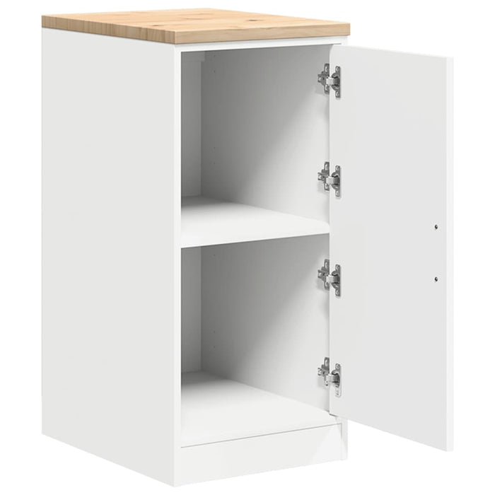 Dulap depozitare garaj alb 40x51x85 cm lemn masiv de pin WALTI