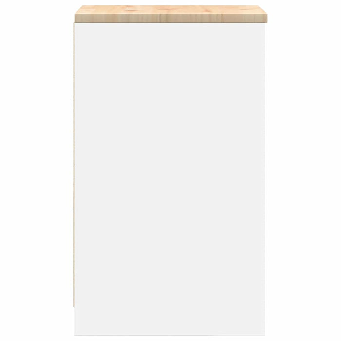 Dulap depozitare garaj alb 40x51x85 cm lemn masiv de pin WALTI