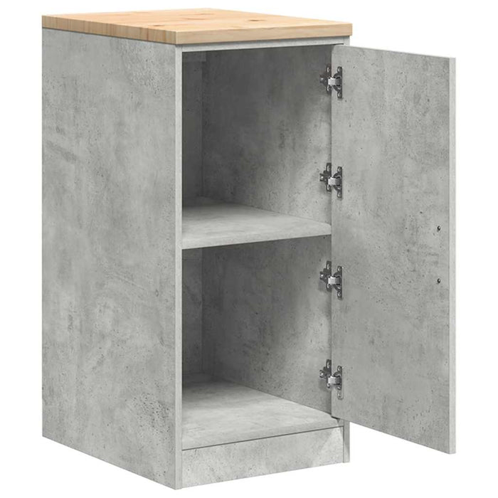 Dulap depozitare garaj Beton Gri 40x51x85 cm lemn masiv de pin - WALTI WALTI