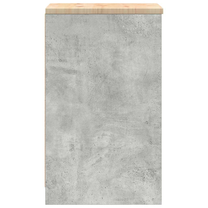 Dulap depozitare garaj Beton Gri 40x51x85 cm lemn masiv de pin - WALTI WALTI